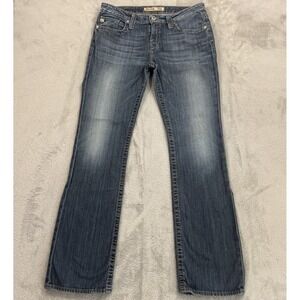 Big Star Remy Jeans Womens 32L Blue Medium Wash Low Rise Bootcut Western Denim